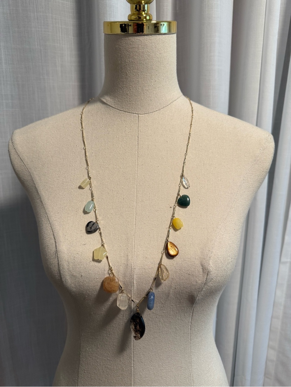 Anthropology, charm, and glass pendant necklace